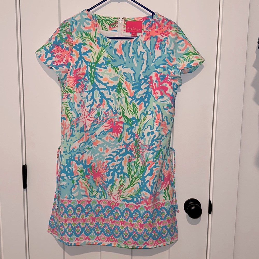 Lilly Pulitzer Coral Reef Print Shift Romper - Blue, Pink, Green
